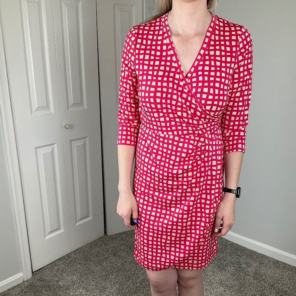 The Limited Pink and White Dress